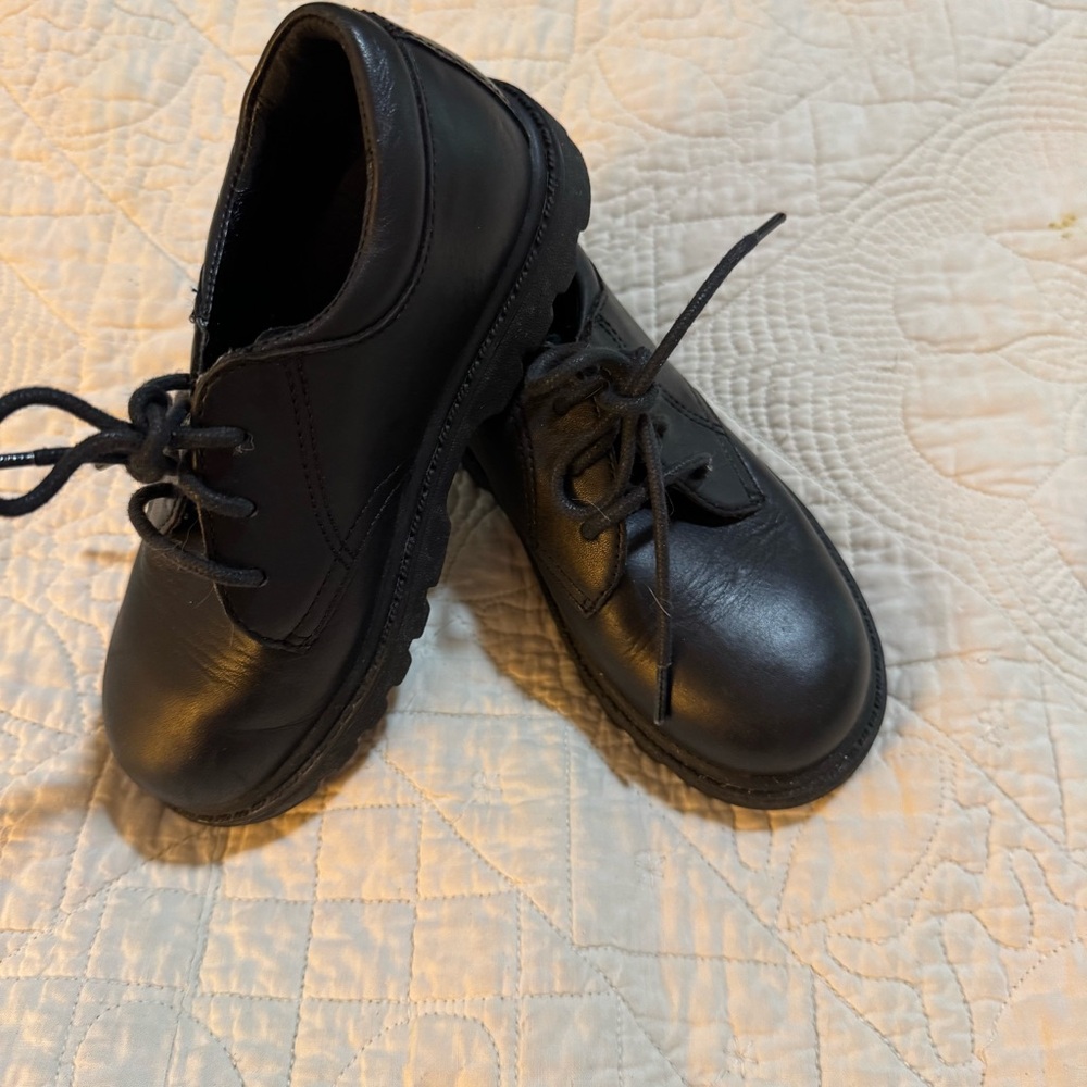 Stride Rite Black Kids Dress Shoes